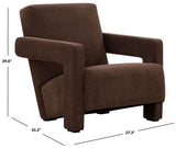 Safavieh Taylor Modern Boucle Accent Chair Dark Brown SFV5046G