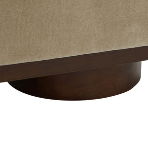 Safavieh VIANNA Boucle Bench - Modern Plush Seating with Warm Ash Wood Accents for Entryways and Living Spaces Light Brown / Walnut SFV5049F
