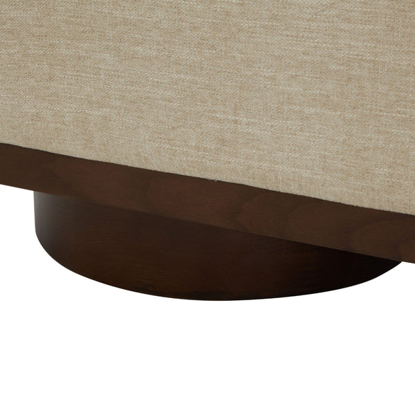 Safavieh VIANNA Boucle Bench - Modern Plush Seating with Warm Ash Wood Accents for Entryways and Living Spaces Beige / Walnut SFV5049G