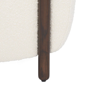 Safavieh WESTLEY Boucle Barrel Back Accent Chair in Ivory - Plush, Stylish Design for Cozy Living Spaces SFV5051A