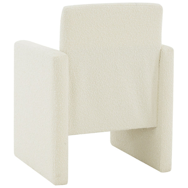 Safavieh Maisey Boucle Arm Chair Ivory Wood / Fabric / Foam SFV5053D
