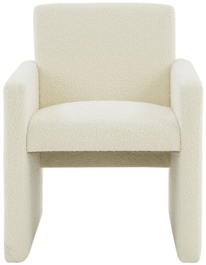 Safavieh Maisey Boucle Arm Chair Ivory Wood / Fabric / Foam SFV5053D