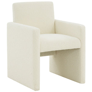 Safavieh Maisey Boucle Arm Chair Ivory Wood / Fabric / Foam SFV5053D