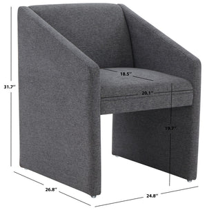Safavieh Liandra Upholstered Armchair Dark Grey Wood / Fabric / Foam SFV5065D