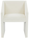 Safavieh Liandra Upholstered Armchair Ivory Wood / Fabric / Foam SFV5065E