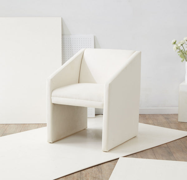 Safavieh Liandra Upholstered Armchair Ivory Wood / Fabric / Foam SFV5065E