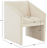 Safavieh Liandra Upholstered Armchair Cream Wood / Fabric / Foam SFV5065F