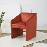 Safavieh Liandra Upholstered Armchair Rust Wood / Fabric / Foam SFV5065G