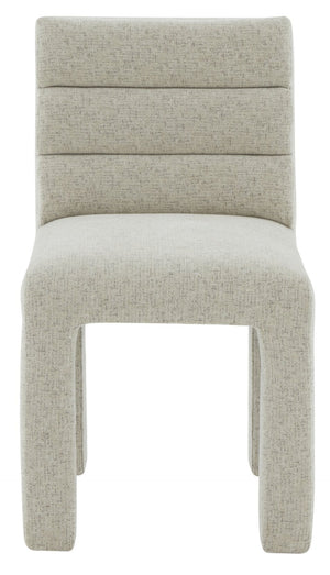 Safavieh PIETRO Channel-Tufted Dining Chair - Modern Upholstered Comfort for Stylish Dining Spaces Taupe SFV5081A