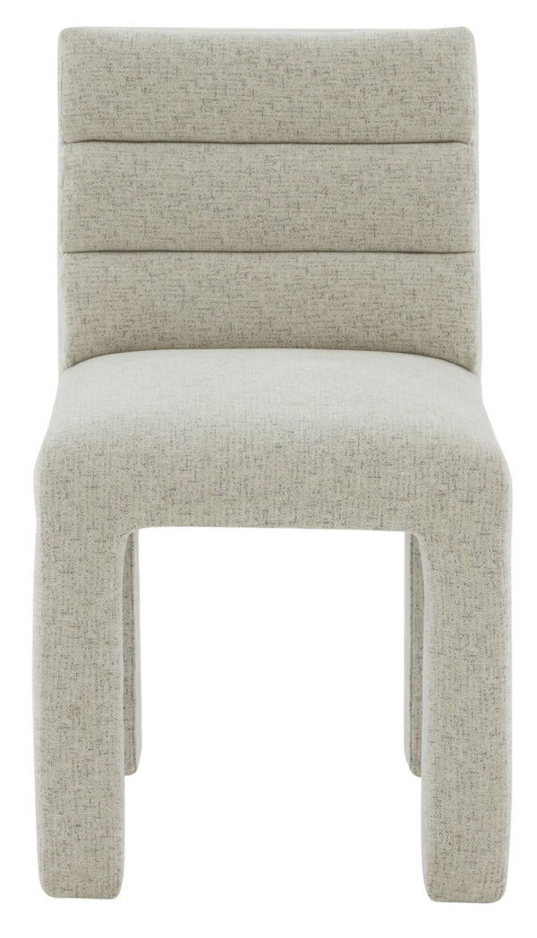 Safavieh PIETRO Channel-Tufted Dining Chair - Modern Upholstered Comfort for Stylish Dining Spaces Taupe SFV5081A