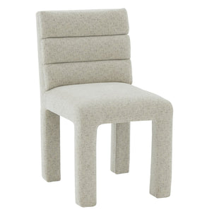 Safavieh PIETRO Channel-Tufted Dining Chair - Modern Upholstered Comfort for Stylish Dining Spaces Taupe SFV5081A
