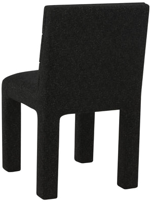 Safavieh PIETRO Channel-Tufted Dining Chair - Modern Upholstered Comfort for Stylish Dining Spaces Black SFV5081B
