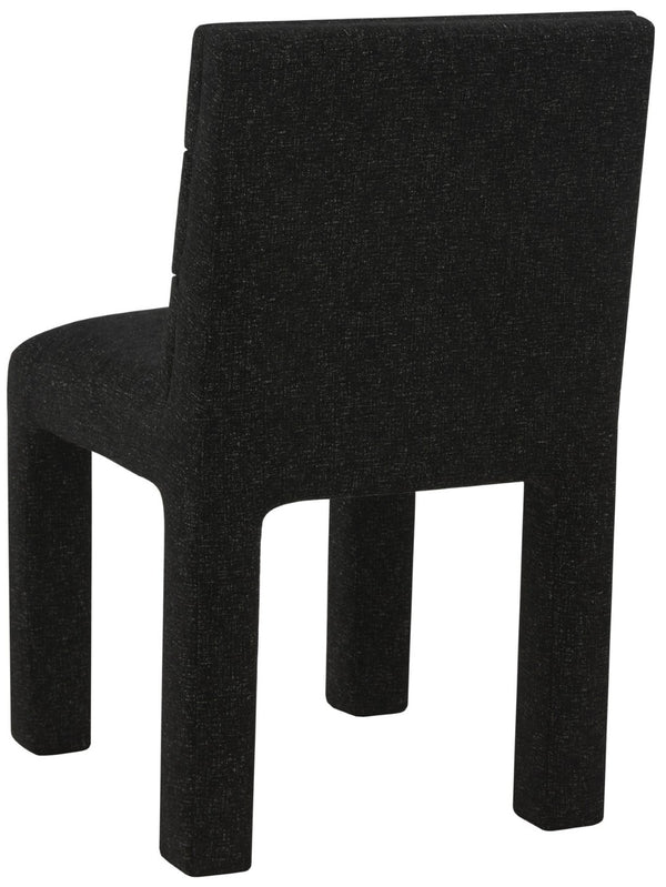 Safavieh PIETRO Channel-Tufted Dining Chair - Modern Upholstered Comfort for Stylish Dining Spaces Black SFV5081B