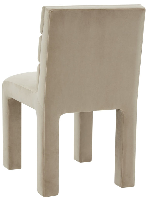 Safavieh PIETRO Channel-Tufted Dining Chair - Modern Upholstered Comfort for Stylish Dining Spaces Light Brown SFV5081C