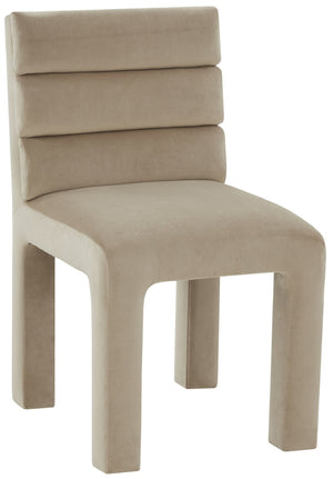 Safavieh PIETRO Channel-Tufted Dining Chair - Modern Upholstered Comfort for Stylish Dining Spaces Light Brown SFV5081C