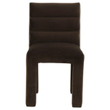 Safavieh Pietro Channel Tufted Dining Chair Dark Brown SFV5081E