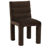 Safavieh Pietro Channel Tufted Dining Chair Dark Brown SFV5081E