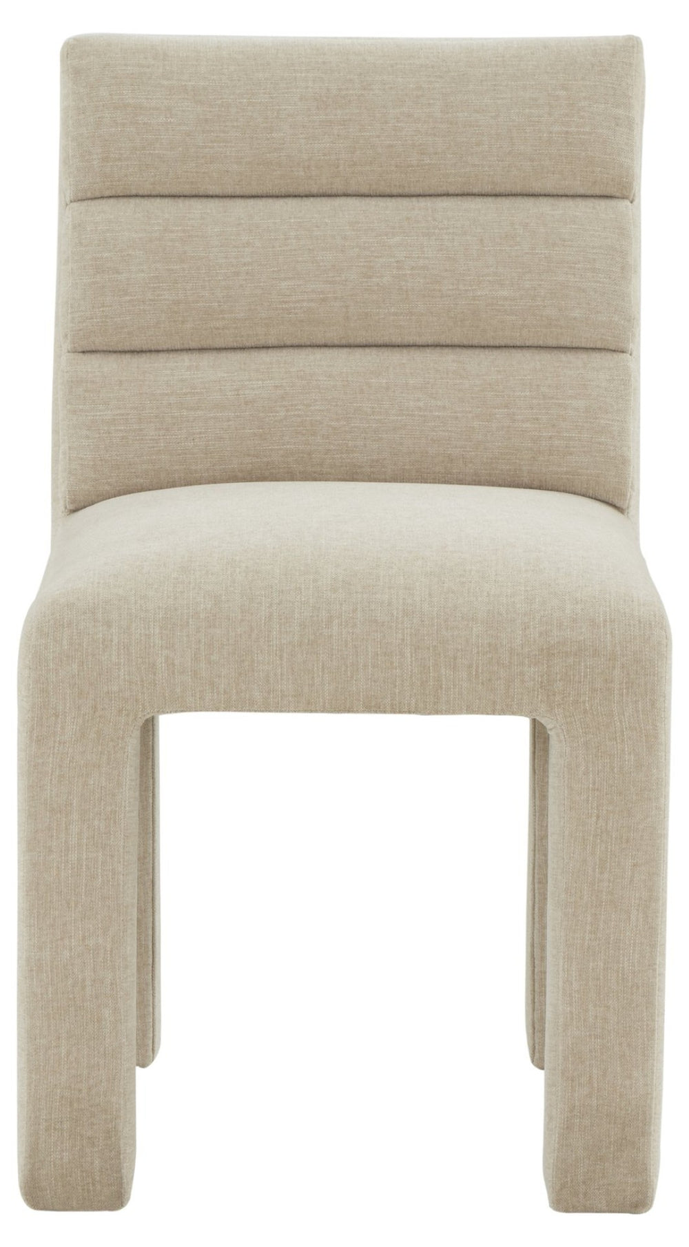 Safavieh PIETRO Channel-Tufted Dining Chair - Modern Upholstered Comfort for Stylish Dining Spaces Beige SFV5081F