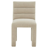 Safavieh Pietro Channel Tufted Dining Chair Beige SFV5081F