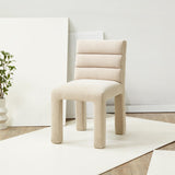 Safavieh Pietro Channel Tufted Dining Chair Beige SFV5081F