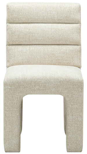 Safavieh Pietro Channel Tufted Upholstered Dining Chair Elegant Wood Frame for Stylish Rooms Taupe SFV5081G