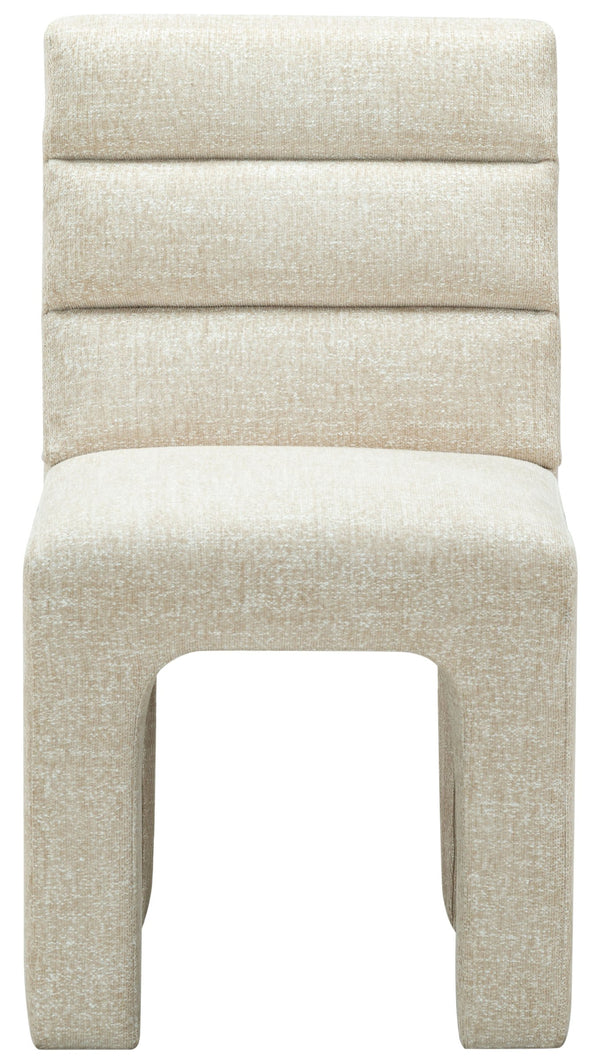 Safavieh Pietro Channel Tufted Upholstered Dining Chair Elegant Wood Frame for Stylish Rooms Taupe SFV5081G