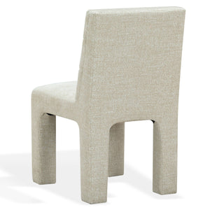 Safavieh Pietro Channel Tufted Upholstered Dining Chair Elegant Wood Frame for Stylish Rooms Taupe SFV5081G