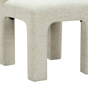 Safavieh Pietro Channel Tufted Upholstered Dining Chair Elegant Wood Frame for Stylish Rooms Taupe SFV5081G