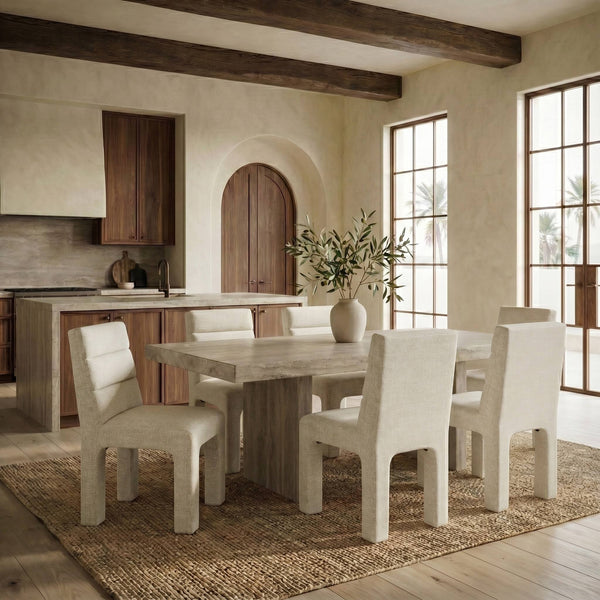 Safavieh Pietro Channel Tufted Upholstered Dining Chair Elegant Wood Frame for Stylish Rooms Taupe SFV5081G