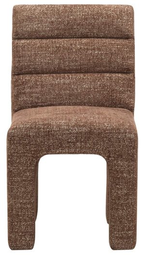 Safavieh Pietro Channel Tufted Upholstered Dining Chair Elegant Wood Frame for Stylish Rooms Dark Brown SFV5081H