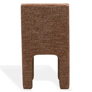 Safavieh Pietro Channel Tufted Upholstered Dining Chair Elegant Wood Frame for Stylish Rooms Dark Brown SFV5081H