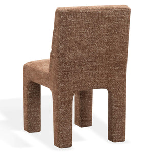 Safavieh Pietro Channel Tufted Upholstered Dining Chair Elegant Wood Frame for Stylish Rooms Dark Brown SFV5081H