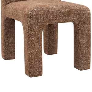 Safavieh Pietro Channel Tufted Upholstered Dining Chair Elegant Wood Frame for Stylish Rooms Dark Brown SFV5081H