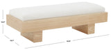 Safavieh Karmen Wood Bench XII23 White / Natural Wood / Fabric / Foam SFV5086A