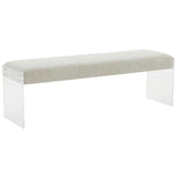 Safavieh Sararose Acrylic Leg Bench Grey Wood / Acrylic / Fabric / Foam SFV5087A