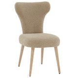 Safavieh Brandietta Faux Shearling Dining Chair XII23 Light Brown / Walnut Wood / Fabric / Foam SFV5089A