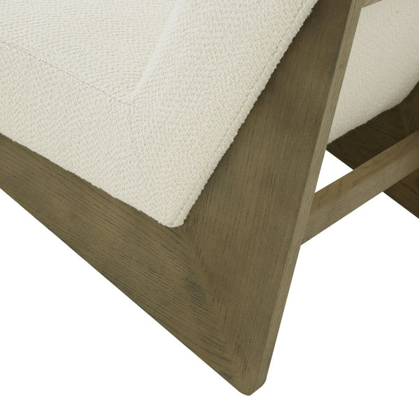 Safavieh Nelly Scandinavian Accent Chair Ivory / Light Grey Wood / Fabric / Foam SFV5093A