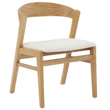 Safavieh Abigayle Wood And Boucle Dining Chair XII23 Ivory / Natural Wood / Fabric / Foam SFV5094A