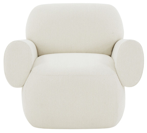 Safavieh Pryce Upholstered Accent Chair XII23 Ivory Wood / Fabric / Foam SFV5096A