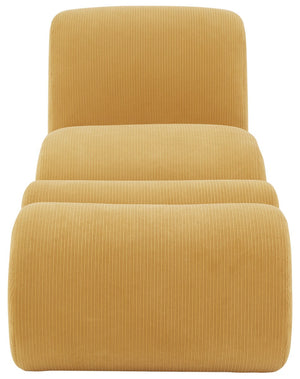 Safavieh Kaolin Cordoroy Accent Chair And Otttoman XII23 Mustard Wood / Fabric / Foam SFV5097A