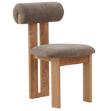 Safavieh Halloway Boucle And Wood Dining Chair Brown / Natural SFV5099C