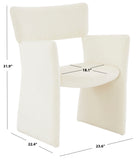 Safavieh Jayke Velvet Dining Chair Cream SFV5100A