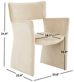 Safavieh Jayke Velvet Dining Chair Light Brown SFV5100B