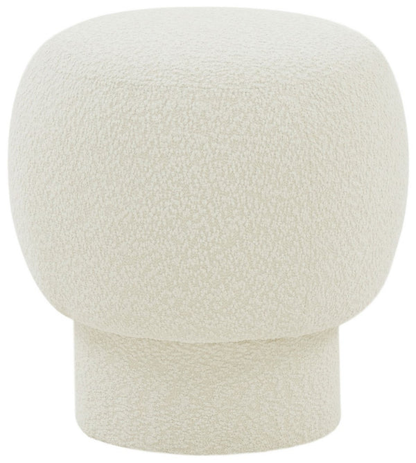 Safavieh Leboeff Round Ottoman Ivory Wood / Fabric / Foam SFV5101A
