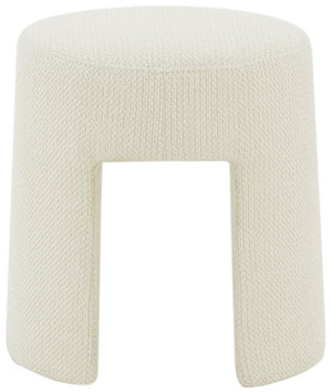 Safavieh Ginny Upholstered Ottoman Ivory Wood / Fabric / Foam SFV5102A