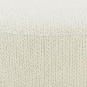 Safavieh Ginny Upholstered Ottoman Ivory Wood / Fabric / Foam SFV5102A