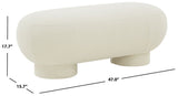 Safavieh Zaydie Upholstered Bench Ivory Wood / Fabric / Foam SFV5103A