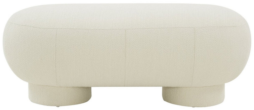 Safavieh Zaydie Upholstered Bench Ivory Wood / Fabric / Foam SFV5103A