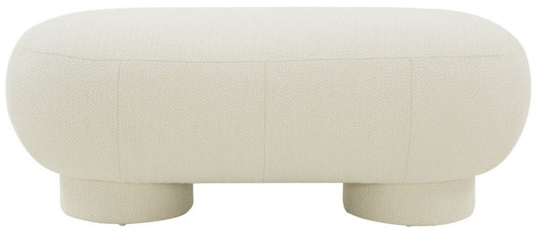 Safavieh Zaydie Upholstered Bench Ivory Wood / Fabric / Foam SFV5103A