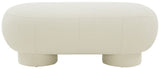 Safavieh Zaydie Upholstered Bench Ivory Wood / Fabric / Foam SFV5103A